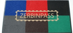 zerbino ricciolo vinilico vari colori personalizzato ad intarsio con logo zerbinpass , segrate , milano